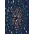 thumbnail image 1 of Ahgly Company Tapis d'Intérieur à Motif Rectangle Bleu, 5' x 7', 1 of 6