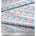 thumbnail image 2 of Soimoi Rayon Fabric Tree & Dinosaur Animal Decor Fabric Printed Yard 42 Inch Wide, 2 of 3