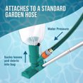 thumbnail image 3 of Portable Deluxe Jet Pool Vacuum Underwater Cleaner with 5 Section Pole, Scrub Brushes, Leaf Bag - for Above Ground Pools, Spas, Ponds, Inflatable Pools - Attaches to Garden Hose, 3 of 9