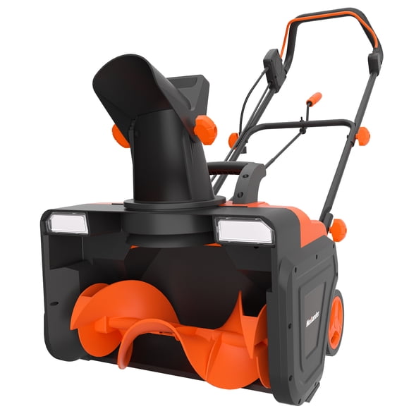MAXLANDER Souffleuse à Neige Électrique Filaire, Sentier de Nettoyage de 20 Pieds', Moteur de 15 A, Doubles Lumières DEL, Chasse-Neige Électrique avec Distance de Projection de 25 Pi, Goulotte Réglable pour Entrée, Trottoir et Allée