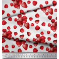 thumbnail image 2 of Soimoi Georgette Viscose Fabric Raspberry,Strawberry & Cherry Fruits Printed Craft Fabric by The Yard 42 Inch Wide, 2 of 3