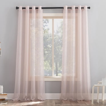 Mainstays Crushed Voile 2-Pack Sheer Grommet Window Curtains Panel Pair