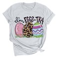 thumbnail image 2 of EGNMCR Easter Shirts For Women Shirts For Women Impression de Pâques Women Impression Short Sleeve Haut Col Rond Short Sleeve Haut Chemise Tshirt For Women, 2 of 3