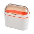 thumbnail image 1 of stanreset Mini Trash Can with Lid Mountable Tiny Rectangular Waste Basket Wall-mounted Storage Bucket Countertop Household Bathroom Orange, 1 of 1