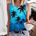 thumbnail image 1 of lSLJS Women Floral Printing Tank Round-Neck Sleeveless Block Tunic Tee Tops, Womens Tank Tops, 1 of 5