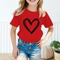 thumbnail image 1 of WEAIXIMIUNG Camisoles pour Petite Fille T-Shirts Fille Mignonne à Motif Col Rond Manches Courtes T-Shirt d'Été Décontracté 160, 1 of 6