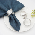 thumbnail image 3 of Leaf Napkin Rings Set of 24,Leaves Napkin Rings for Table Setting,Metal Leaf Napkin Holder Rings for Holiday, 3 of 3