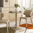 thumbnail image 2 of HOMCOM Table à Manger Ronde avec Base en Acier, Coussinet Antidérapant pour Salon, 2 of 10