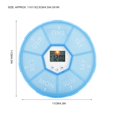 thumbnail image 3 of Case 7 Grids Mini Portable Medicine Tablet Pills Candy Storage Box Organizer Case with Remider, 3 of 8
