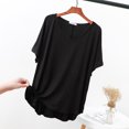thumbnail image 1 of Blouses pour Femmes Chemise Décontractée Fine Douce et Basique Ajustée Longueur Moyenne Manches Courtes Col Rond Haut/chemise, 1 of 1