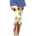 thumbnail image 2 of CHGBMOK Women's Plus Size Summer Casual Drawstring Printed Capris, Clearance, 2 of 4