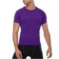 thumbnail image 1 of Kaemgyyd Chandail de Compression Homme Respirant à Manches Courtes Ajusté Athlétique Sport sous-Vêtement Séchage Rapide Extensible Course Entraînement Hauts, 1 of 4