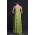 thumbnail image 2 of Bimba Robe de Nuit Longue Vert Pâle à Imprimé Floral pour Femmes, Bretelles Spaghetti, Maxi, Tenue de Sommeil, Taille Moyenne, 2 of 5