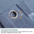 thumbnail image 4 of PiccoCasa 2 Panels Kitchen Linen Look Blackout Curtains Steel Blue 29"x36", 4 of 7