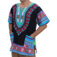 thumbnail image 3 of Men's Plus Size African Dashiki Print Ethnic Top Traditional Tribal Pattern Short Sleeve Oversized Casual Shirt, 3 of 5