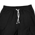 thumbnail image 3 of RKSTN Mens Pants Loose Soft Solid Color Elastic Waist Straight Tube Drawstring Pocket Workwear Pants Outdoor Hiking Workout Pants, 3 of 4