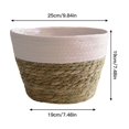 thumbnail image 2 of Storage Basket Plant Pot 10 Inch  Natural Design Hand-woven Indoor Outdoor Decorate Handmade Flowerpot Containers, 2 of 13