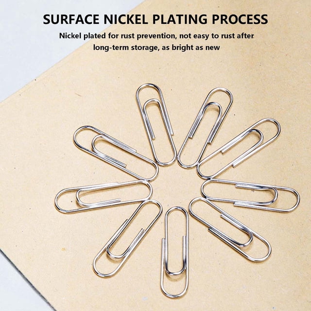 SSZMDLB 100PCS Paper Clips, Metal Paper Clips Rust-Resistant for Office Study Supplies, File Organization, Document Sorting, Stationery Clips, Bulk Paper Clips