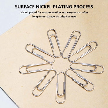 JWshufel Lot de 100 Pcs Trombones en Métal Durables Rangement Pratique pour Bureau École Bricolage Signet Album Photo Carte d'Affaires Porte-Enveloppe et Solution d'Organisation