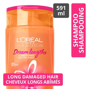 L'Oréal Paris Hair Expertise Dream Lengths Split End Sealing Shampoo, With Castor Oil and Vegetal Keratin for Long, Damaged Hair, 591ml