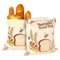 thumbnail image 4 of Beeswax Bread Bags For Homemade Bread Reusable Beeswax Bags For Cotton Waxed Bag With Zipper Keeps Fresh Longer Storage Bag, 4 of 9