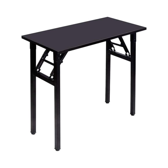 Besoin d'Un Petit Bureau d'Ordinateur 315 Pouces Table Pliante Sans Assemblage Robuste Petit Bureau d'Écriture Bureau Pliant pour Petits Espaces Tout Noir Ac5-8040-cB