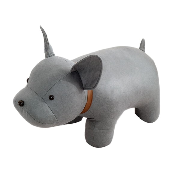 Tabouret de Thé pour Sofa Banc Dessin Animé Ottoman Tabouret pour Chambre Entrée Salons Chien Gris