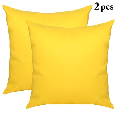2Pieces Decorative Solid Color Throw Pillow Simple Square Covers Cushion Case Indoor Living Room Outdoor Garden Shell Pillow Case for Car Sofa Bed Couch