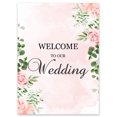 thumbnail image 1 of Darling Souvenir MADE WITH LOVE Pink Rose ThemeLargeWelcomeSign, Decorative PosterWelcomeTo Our Wedding Poster For Easel Wedding Collection- 18x12, 1 of 5