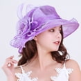 thumbnail image 4 of Women's Floral Mesh Hat Sunshade Beach Hat Sun Block Hat, 4 of 4