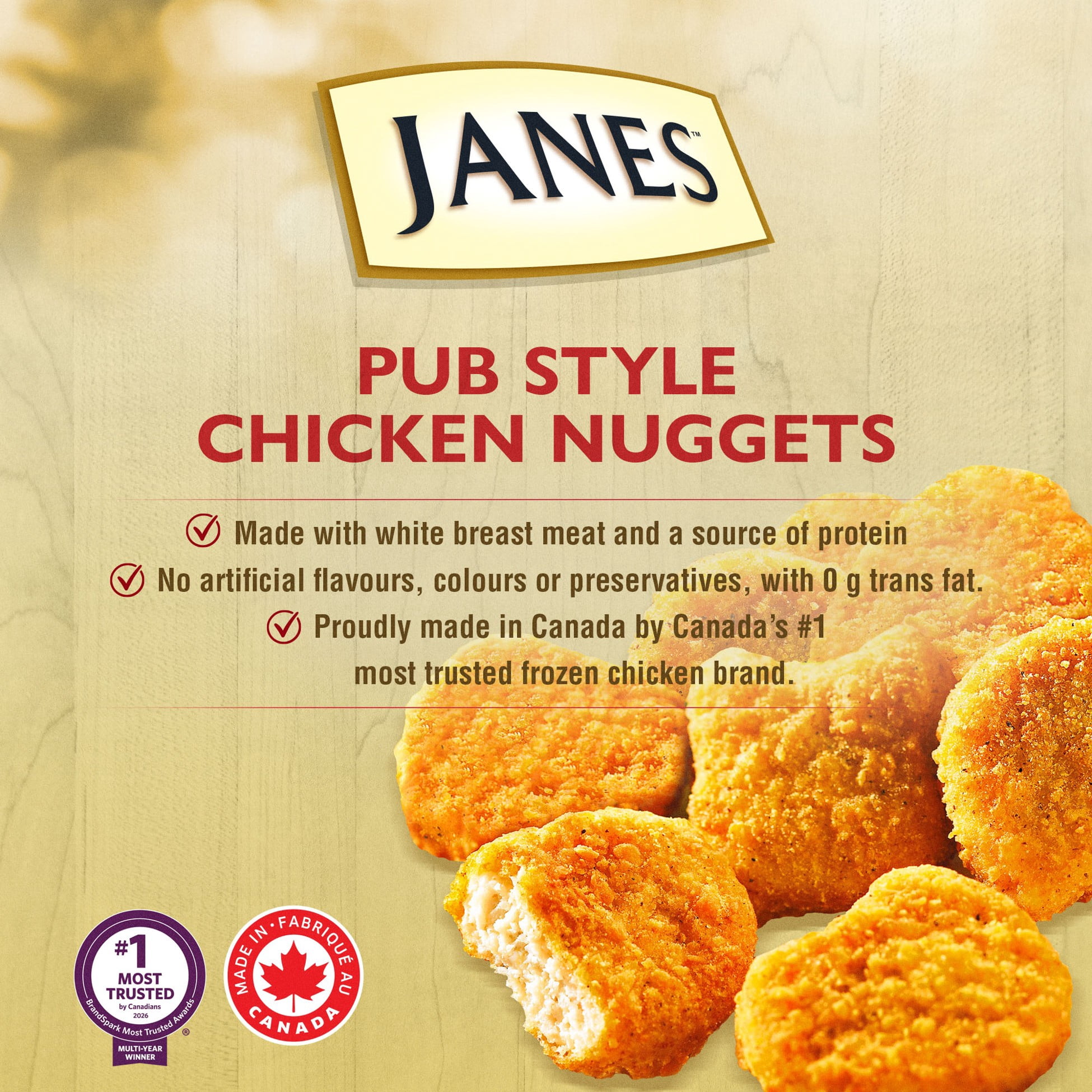 Janes® Pub Style Chicken Nuggets, 700g, Frozen Breaded Chicken