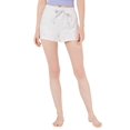 thumbnail image 1 of Ande Short de Pyjama Super Doux à Imprimé Feuille (Blanc, G), 1 of 1