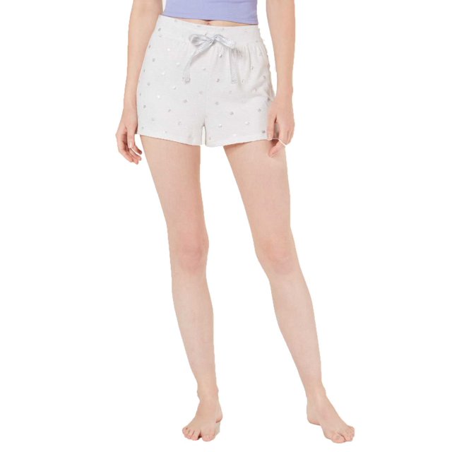 Ande Short de Pyjama Super Doux à Imprimé Feuille (Blanc, G)