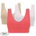 thumbnail image 1 of Lot de 3 Soutiens-Gorge de Sport pour Femmes à Impact Moyen avec Réflexes - Lot de 3 Soutiens-Gorge de Sport pour Femmes Sans Soutien, Yoga, Course - Multicolore, 1 of 9