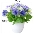 thumbnail image 5 of Imitation Potted Flower Rose Hotel Decoration Plastic Bookshelf Table Artificial Flower Pot for Office, 5 of 5