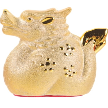 Ceramic Dragon Statue Dragon Figurine Ornament Chinese Desktop Dragon Sculpture