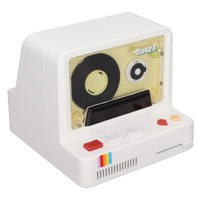 Lecteur de Cassettes Bluetooth, Haut-Parleur Rétro Stéréo Portable avec Cassette, Prend en Charge Bluetooth AUX, Veilleuse Rythmique, Aromathérapie, Disque Noir à Rotation Automatique, Mode Lecture Multiple