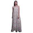 thumbnail image 1 of Bimba White6 Floral Magnolia Bud Imprimé Vêtement de Nuit pour Femmes Longue Robe Maxi à Bretelles Spaghetti Tenue de Sommeil Robe Petite, 1 of 5