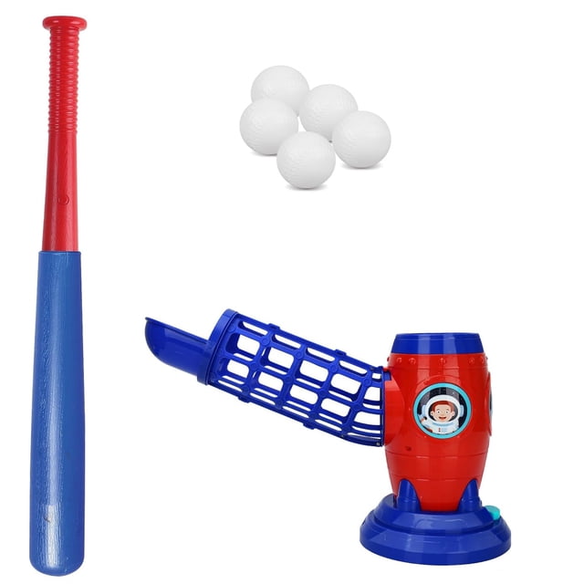 B Youth Baseball Training Set Electric Pitching Machine With Remote Control Launch For Kids Boys Girls Indoor Outdoor Practice Plastic Color B