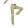 thumbnail image 2 of Kmbangi Women's Pants Solid Color High Waist Flared Trousers with Pockets, 2 of 5