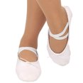 thumbnail image 1 of Chaussures de Ballet à Semelle Fendue, Bout Rond, Plates en Toile, Chaussures de Danse pour Enfants et Adultes, 1 of 4