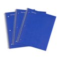 thumbnail image 1 of Mintra Office Durable Spiral Notebooks 1 Subject (Blue College Ruled 3 Pack) 100 Sheets Poly Pocket Moisture Resistant Cover Strong Chipboard Back For School Office Business, 1 of 1