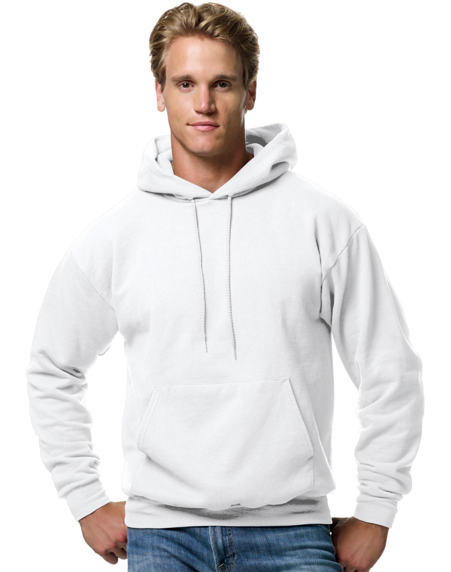 Hanes Men's Fleece Full Cut Athletic Hooded Pullover