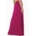 thumbnail image 4 of Jupe Longue Maxi Décontractée en Jersey Drapé Pliable pour Femmes P-3X, 4 of 7