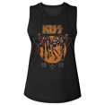 thumbnail image 1 of Kiss '76 T-Shirt Sans Manches en Slub Noir pour Femmes, 1 of 2
