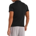 thumbnail image 3 of Xnihocha 3 Pack Men's Mock Neck Short Sleeve T-shirt Athletic Running Gym Workout Basic Tee Tops Black M, 3 of 7