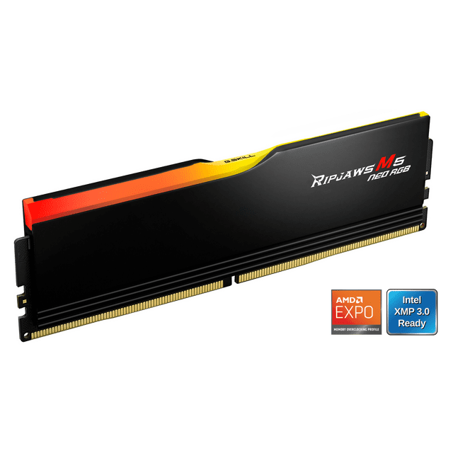 G.SKILL Ripjaws M5 Neo RGB Series 16GB 288-Pin PC RAM DDR5 6000 (PC5 48000) Desktop Memory Model F5-6000J3636F16GX1-RM5NRK