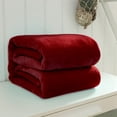 thumbnail image 1 of Blanket, Solid Warm Fleece Blanket Throw Rug Sofa Bedding Coral Blankets Throws, Warm Scarf, 1 of 2