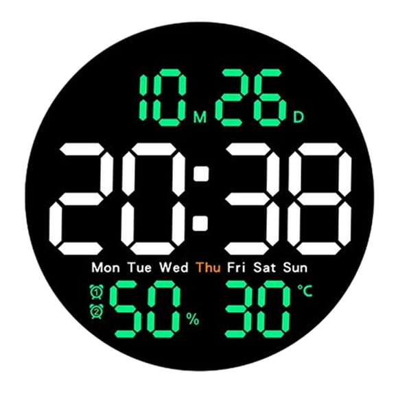 Wall Decorations for Living Room 24/7 Multifunctional Remote Control Clock, Living Room Wall Clock, Home Decoration Digital Electronic Clock, Silent Clock, Color Screen Clock