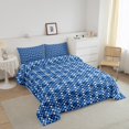 thumbnail image 3 of Erosebridal Green Checkered Bedding Comforter Set, Square Geometric Comforter Sets , Abstract Reversible Down Comforter, Microfiber Room Decoration, 2-Piece, 3 of 8